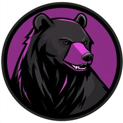 Canvas Print - Bear Mascot Logo.