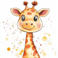 Wall Mural - Cute Giraffe Portrait.