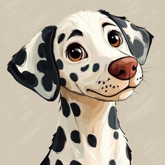 Wall Mural - Cute Dalmatian Puppy.