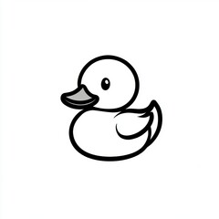 Wall Mural - Cute Duck Cartoon.