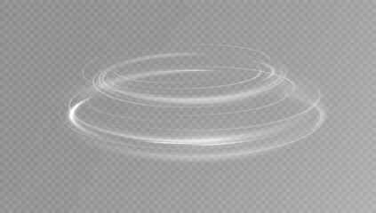 Wall Mural - Light white Twirl. Curve light effect of white line. Glowing white spiral. The effect of high-speed abstract lines. Rotating shiny rings.