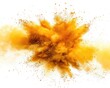 © AIGen - Splash Gold. Explosion of Yellow and Gold Colored Powder on White Background