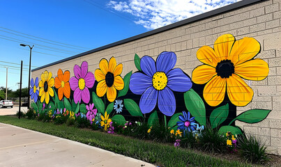 Poster - Dynamic mural illustrating the transformative effects of artificial intelligence on society, vibrant colors, intricate designs, thought-provoking themes.