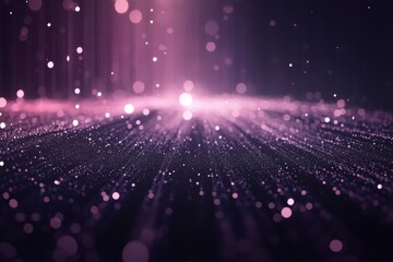 Poster - Captivating text motion enveloped by shimmering light trails against a dim background