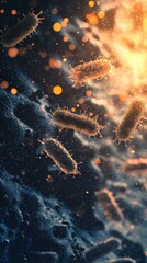 Poster - Microscopic 3D Bacteria on Textured Surface Elements