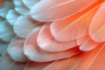 Poster - A detailed macro shot of a single bird feather,