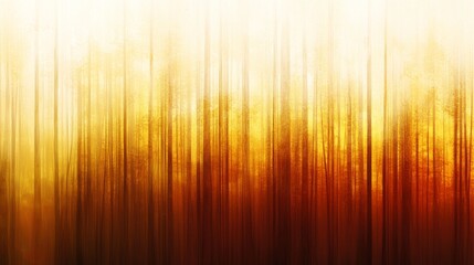 Poster - Golden light is shining through the trees in this abstract forest scene. The warm colors create a peaceful and serene atmosphere