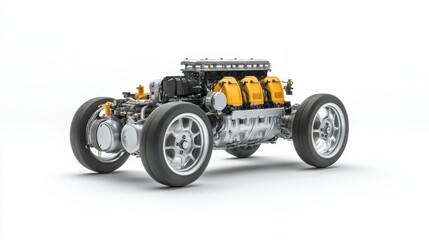 Poster - Modern Engine Design in a Clean Studio Background