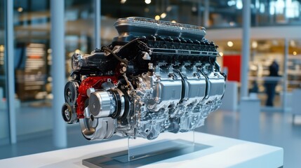 Poster - Detailed View of High-Performance Engine Display