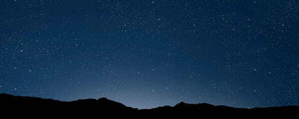 Wall Mural - night sky panorama with stars