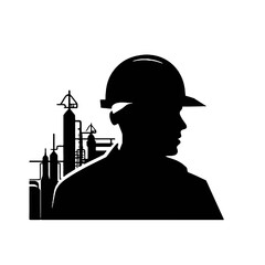 Engineer at Work Silhouette Vector Illustration Transparent Background