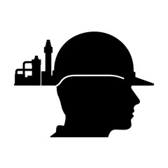 Engineer at Work Silhouette Vector Illustration Transparent Background