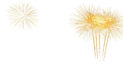 Poster - yellow fireworks on black background
