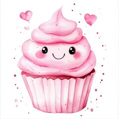 Poster - Cute Pink Cupcake.