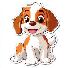 Poster - Cute Cartoon Puppy.