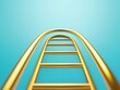 ©  Green Creator - Golden ladder reaching the sky, limitless growth, competitive advantage, growth potential