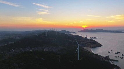 Wall Mural - wind turbine in the sea