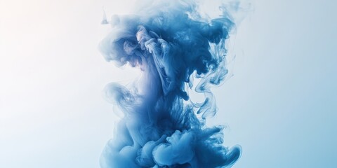 Canvas Print - Colorful Blue Smoke Cloud Abstract Background