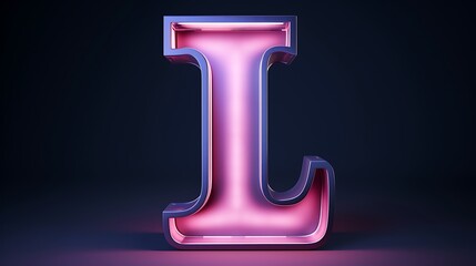 Sticker - The letter L is set against a smooth, bold solid backdrop
