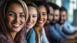© Mr.Minimal - A diverse group of colleagues smiling at tea gathering, showcasing unity and joy. Their expressions reflect warm and friendly atmosphere, perfect for team bonding