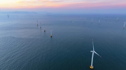 Wall Mural - wind turbine in the sea