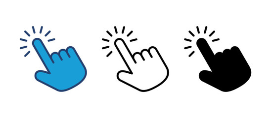 Poster - hand cursor icon. cursor icon vector. hand cursor icon click