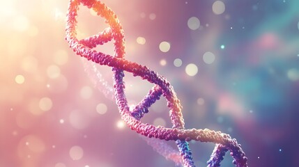 Poster - A Detailed 3D Rendering of a DNA Double Helix