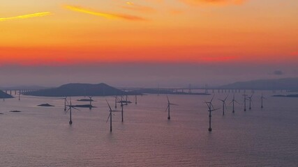 Wall Mural - wind turbine in the sea