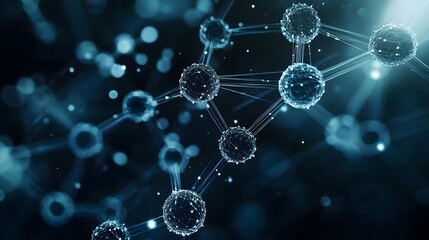 Poster - Abstract 3D Rendering of Interconnected Spheres
