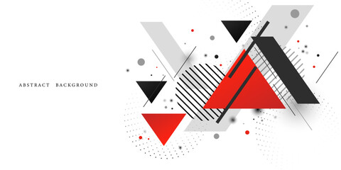 Abstract line red black background concept Vector graphic design