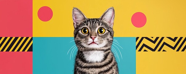  Cat illustration with a whimsical twist
