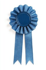 award for first place in the blue ribbon prize isolated on white