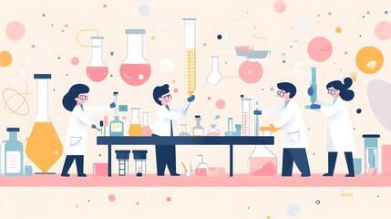 Poster - Scientists Conducting Experiments in a Laboratory Setting