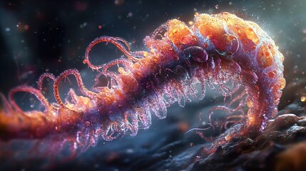 Wall Mural - microscopic abstract: exploring the beauty of cellular structure