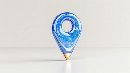 Poster - Location pin marker design with modern style and vibrant colors for maps and navigation purposes