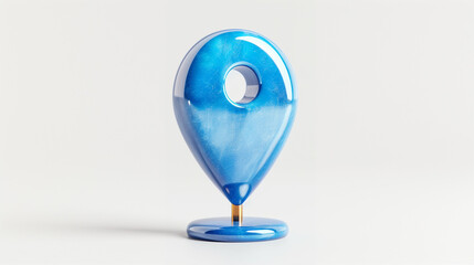  - Map pin location marker in vibrant blue color stylish design for navigation or geography concepts