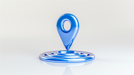 Poster - Map Pin and Location Marker on Abstract Surface for Navigation and Map Design