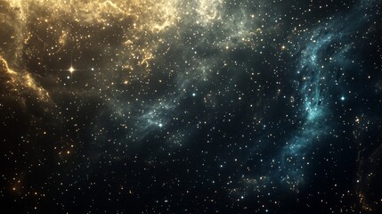 Wall Mural - a vast expanse of cosmic wonders showcasing stars, nebulae, and intergalactic clouds in the depths o