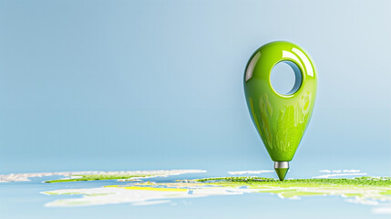  - Location pin on map marker representing travel icon with vibrant design for navigation