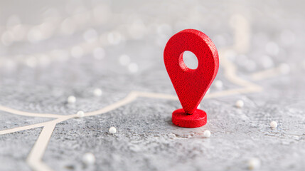 Aufkleber - Map pin location marker on abstract background for navigation and travel