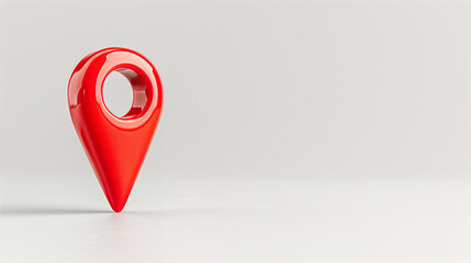 Poster - Location pin and map marker 3D model with glossy surface and vibrant color