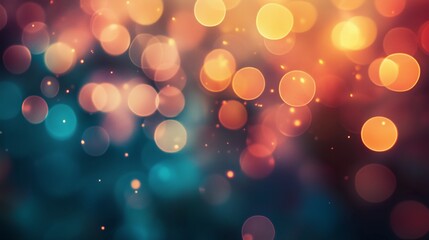Poster - colorful bokeh lights create a dreamy atmosphere during an evening event in a vibrant urban setting