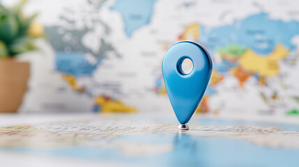 Aufkleber - Location pin on map marker highlighting travel destination