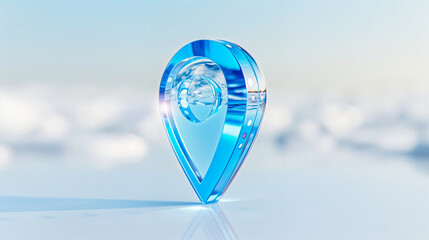 Aufkleber - location pin in blue design for navigation and mapping purposes