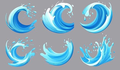 Poster - Animation frames with water droplets for flash animation in games, video, and cartoons.