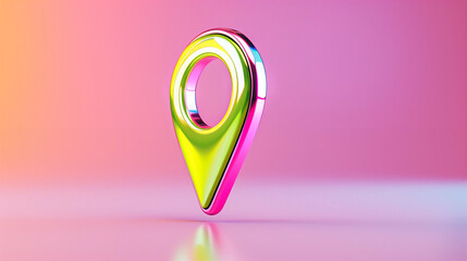 Poster - Location pin map marker in vibrant colors design for navigation and location tracking technology