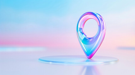 Poster - Location pin and map marker design in colorful digital style for navigation and location tracking