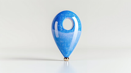 Poster - Location pin marker design in blue color showcasing modern style and digital representation