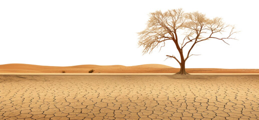 Sticker - PNG Dramatic empty scene of arid land or drought soil with old tress landscape outdoors nature.