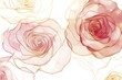 © A to Z - pale peach colored fake rose flowers top view closeup, colorful pattern background